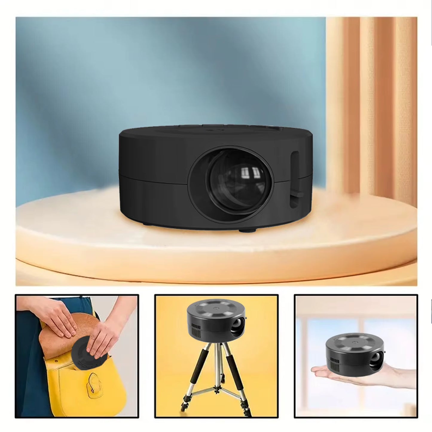 E60 Mini LED Projector 1080P Built in Speaker Portable Small Home Projector with Same Screen Function for IOS for Android